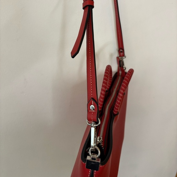 Zara red circle handle crossbody - Picture 6 of 9